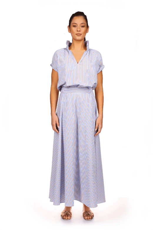 A Shirt Thing Lola Stripe Skirt in Stripe 02