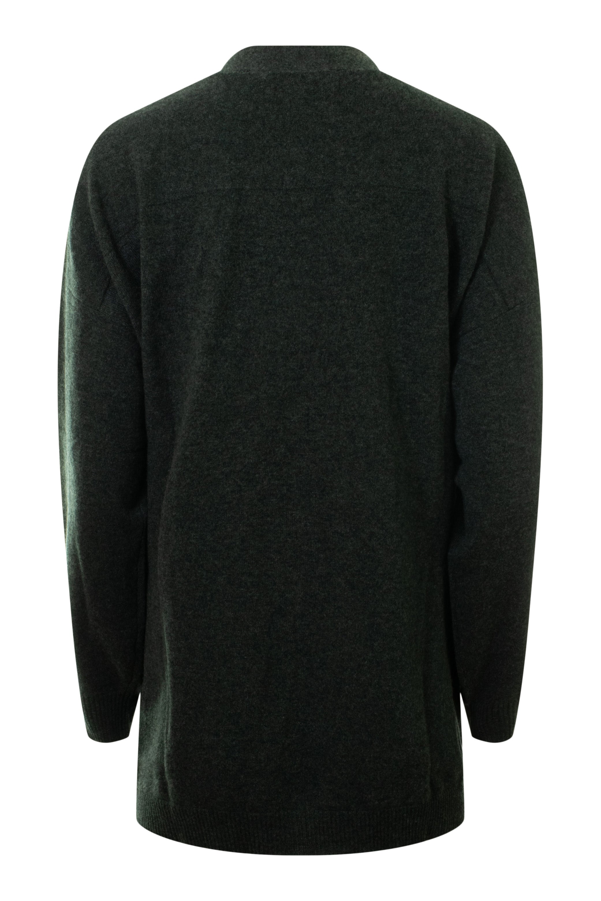 Repeat Cashmere Oversized Fine Knit V-Neck Cardigan in Charcoal