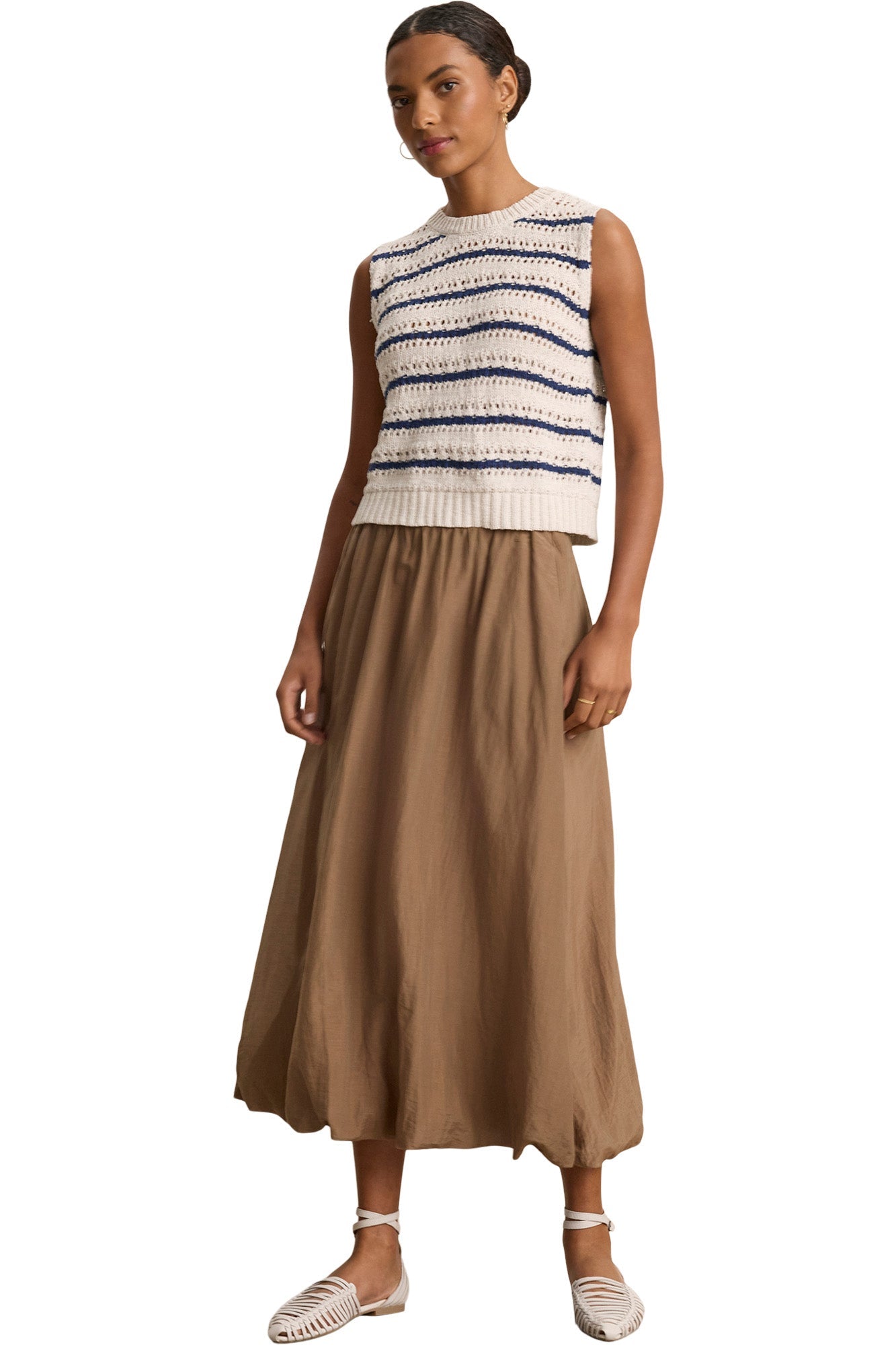 Velvet Ines Silk Cotton Voile Skirt
