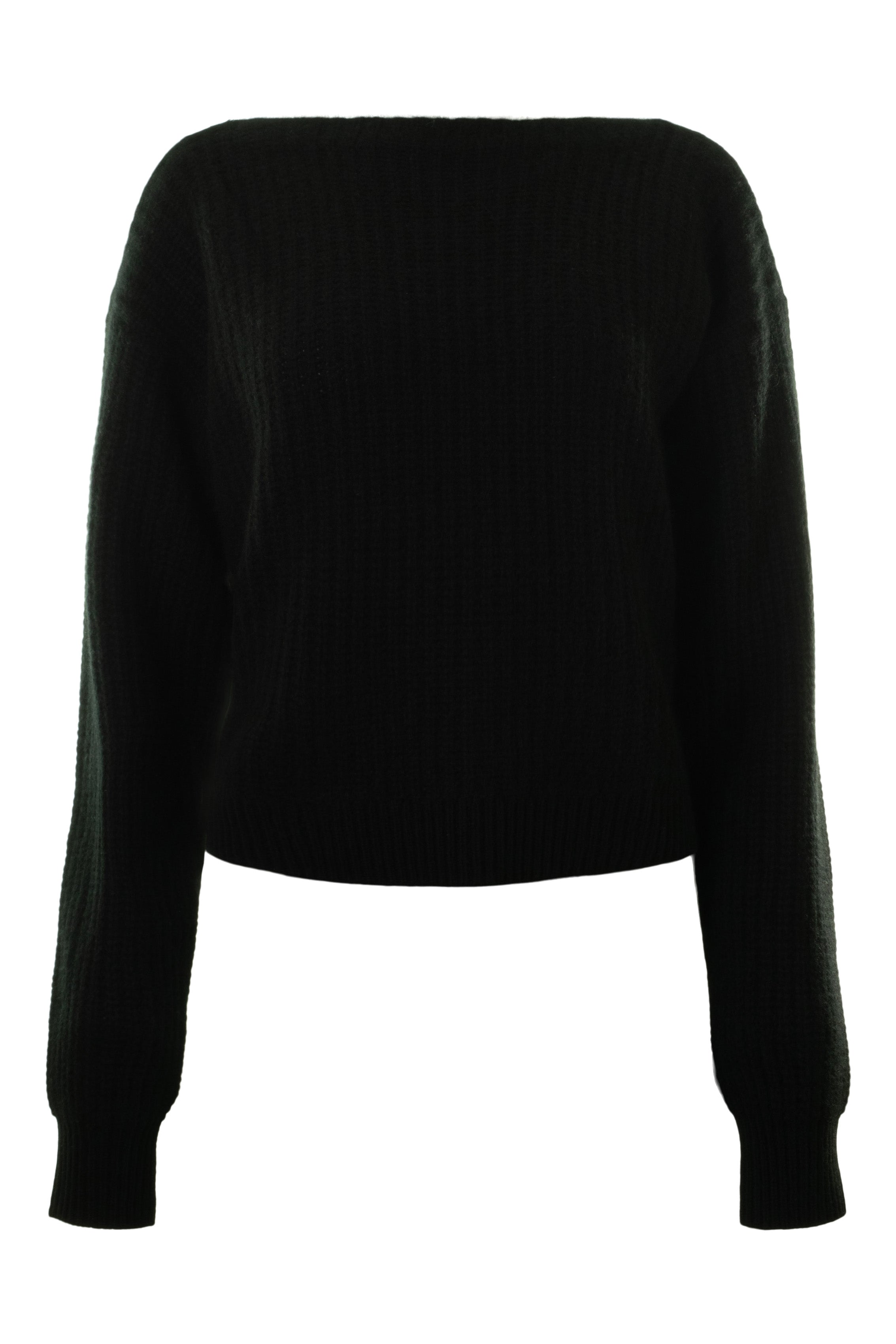 White & Warren Cashmere Ribbed Boatneck Sweater