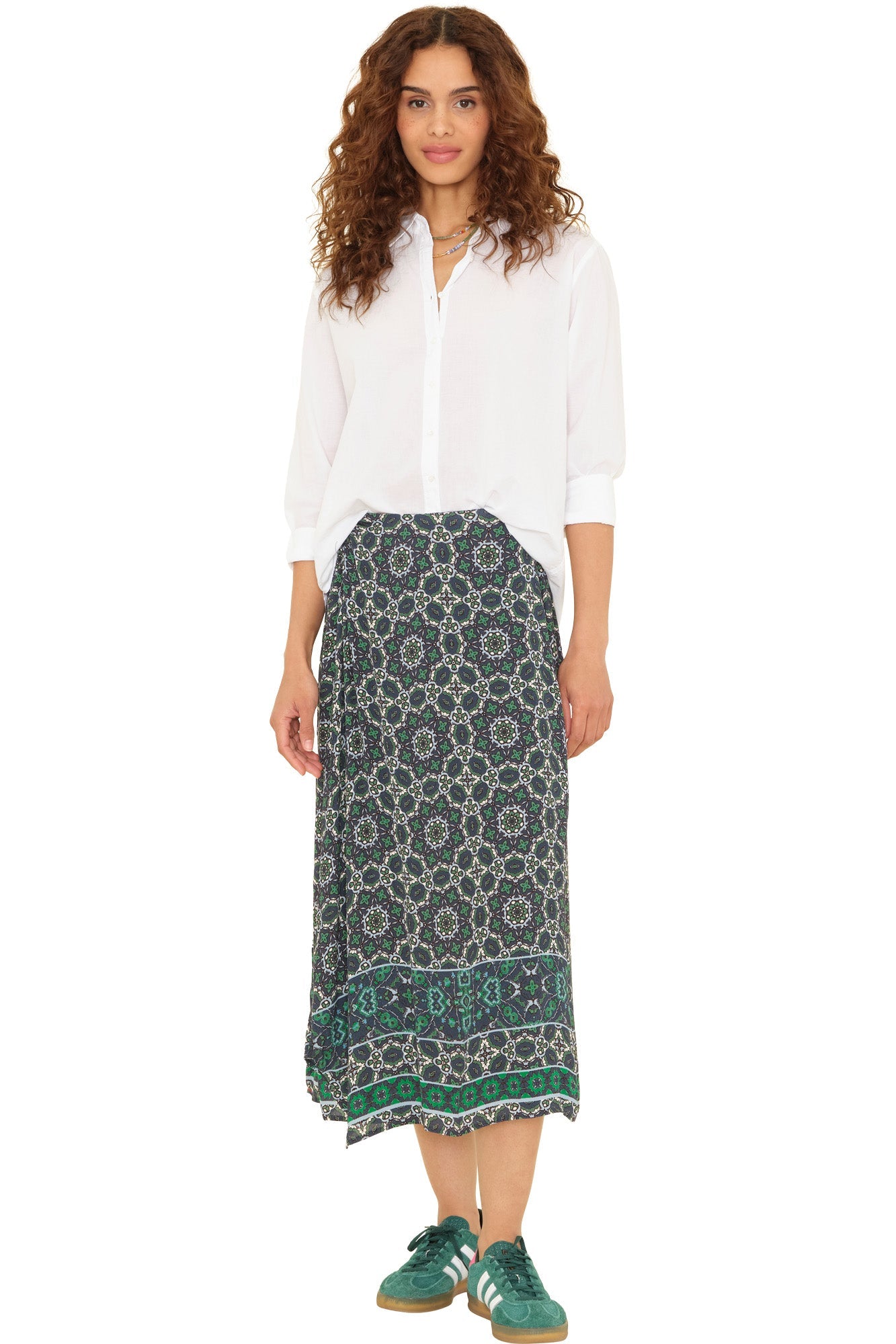 Xirena Yana Skirt in Navy Tile